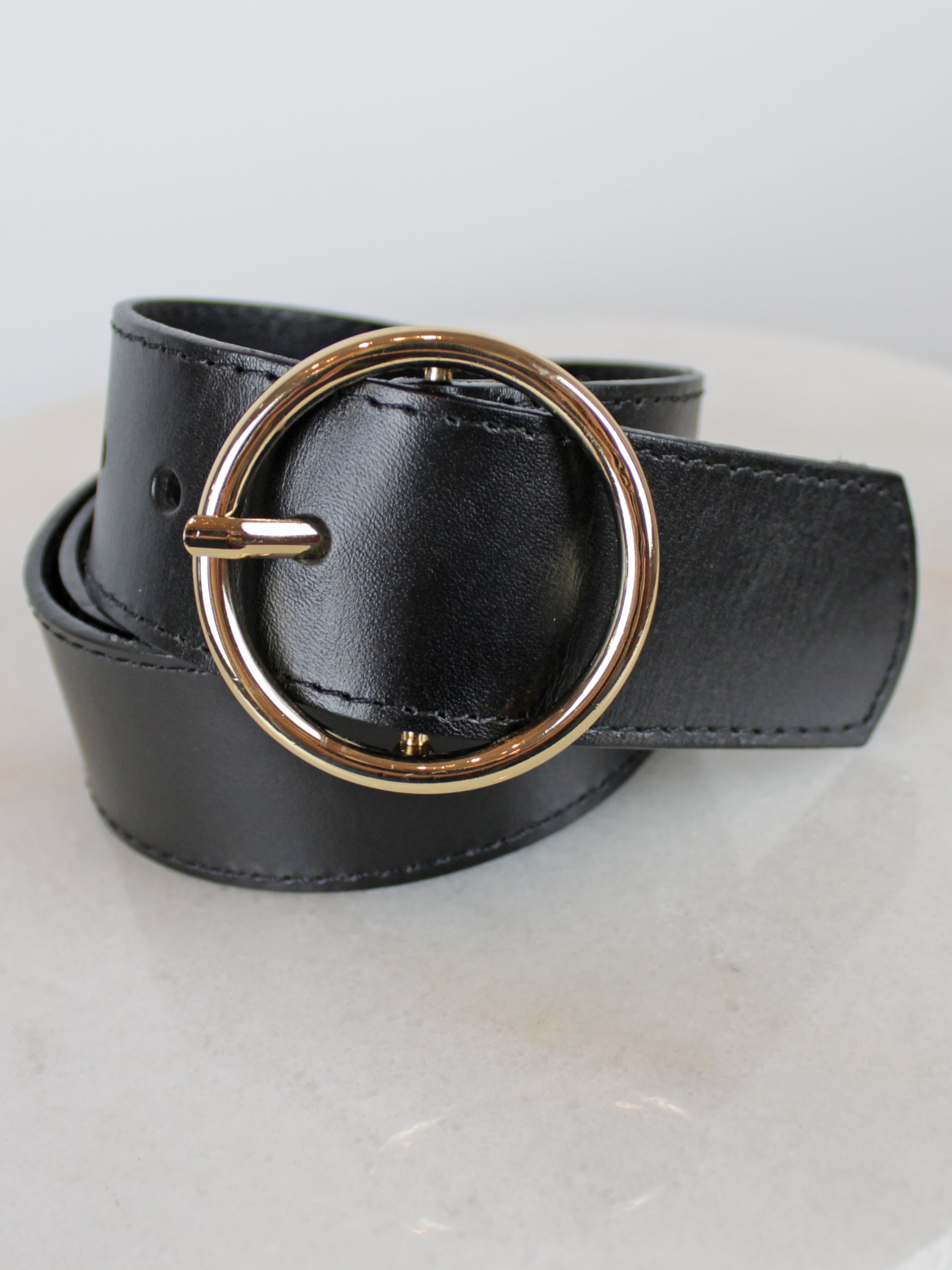 Vimoda Black Womens Leather Belt