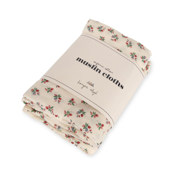 Fleur Tricolore Muslin Cloths