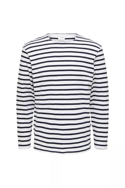 White Striped Long Sleeve T-shirt