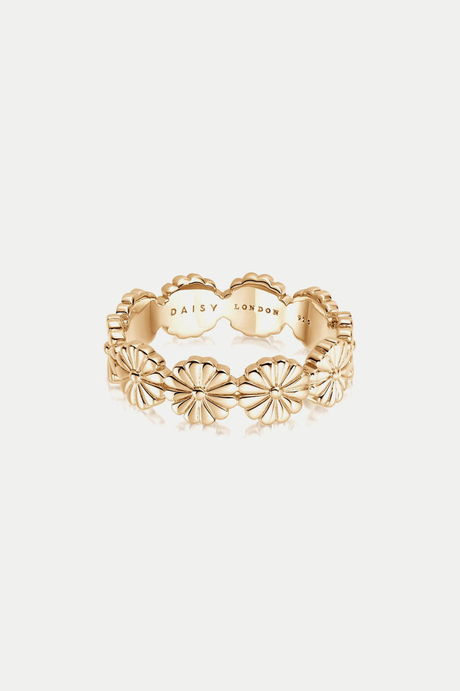 Gold Daisy Crown Band Ring