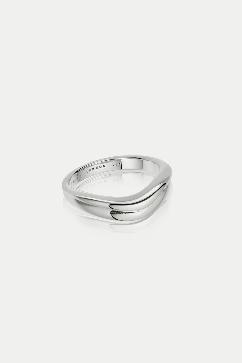 Silver Treasures Sandwave Band Ring