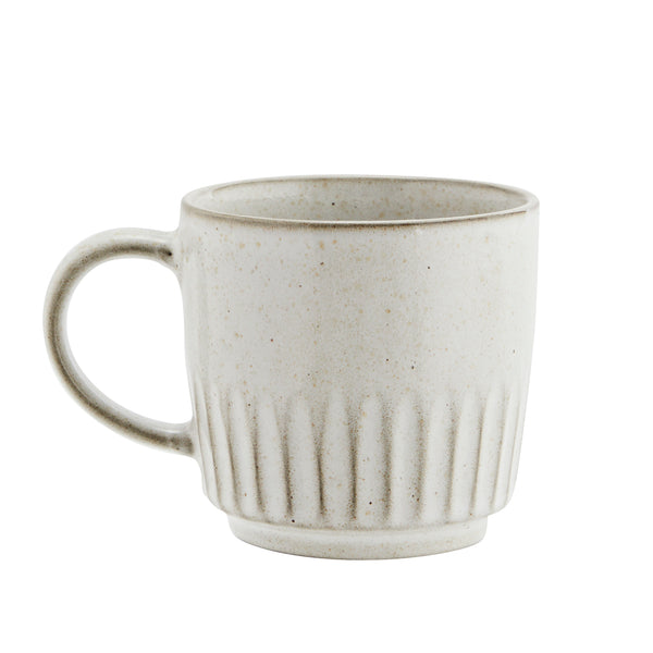 Madam Stoltz Earthy Off White Stoneware Mug
