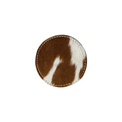 Mars & More Coaster Cow Round Brown/White Ø9cm