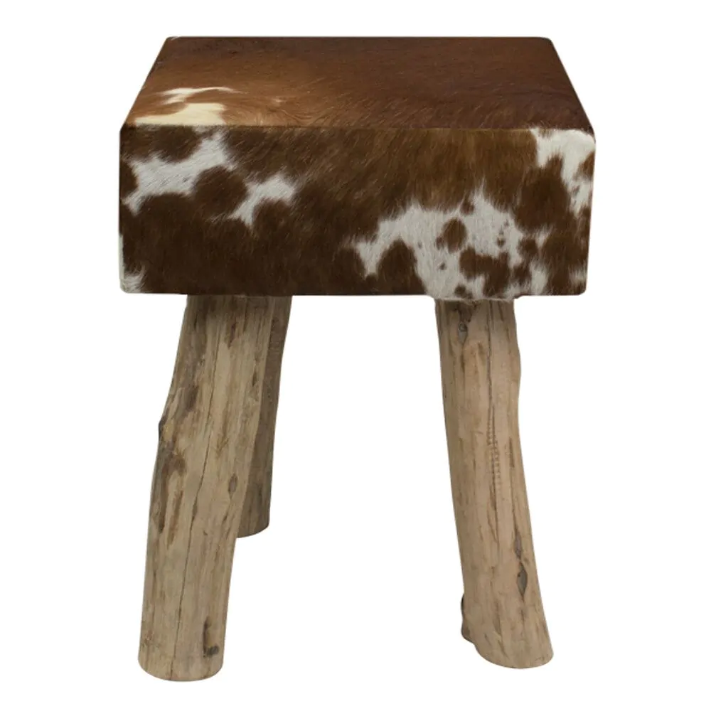 Mars & More Stool Cow Brown/White Square 45cm 