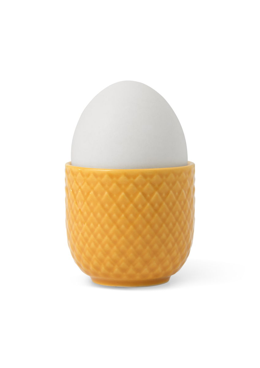 Lyngby Porcelaen Yellow Rhombus Egg Cup