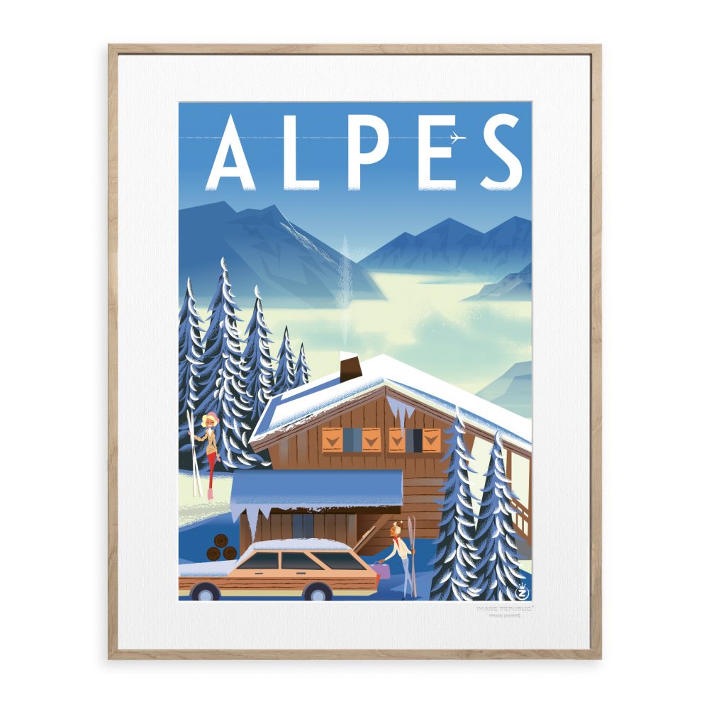 Framed Monsieur Z Aples Chalet Print