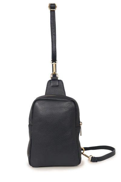 ATTIC WOMENSWEAR Leather Sling Bag - Black
