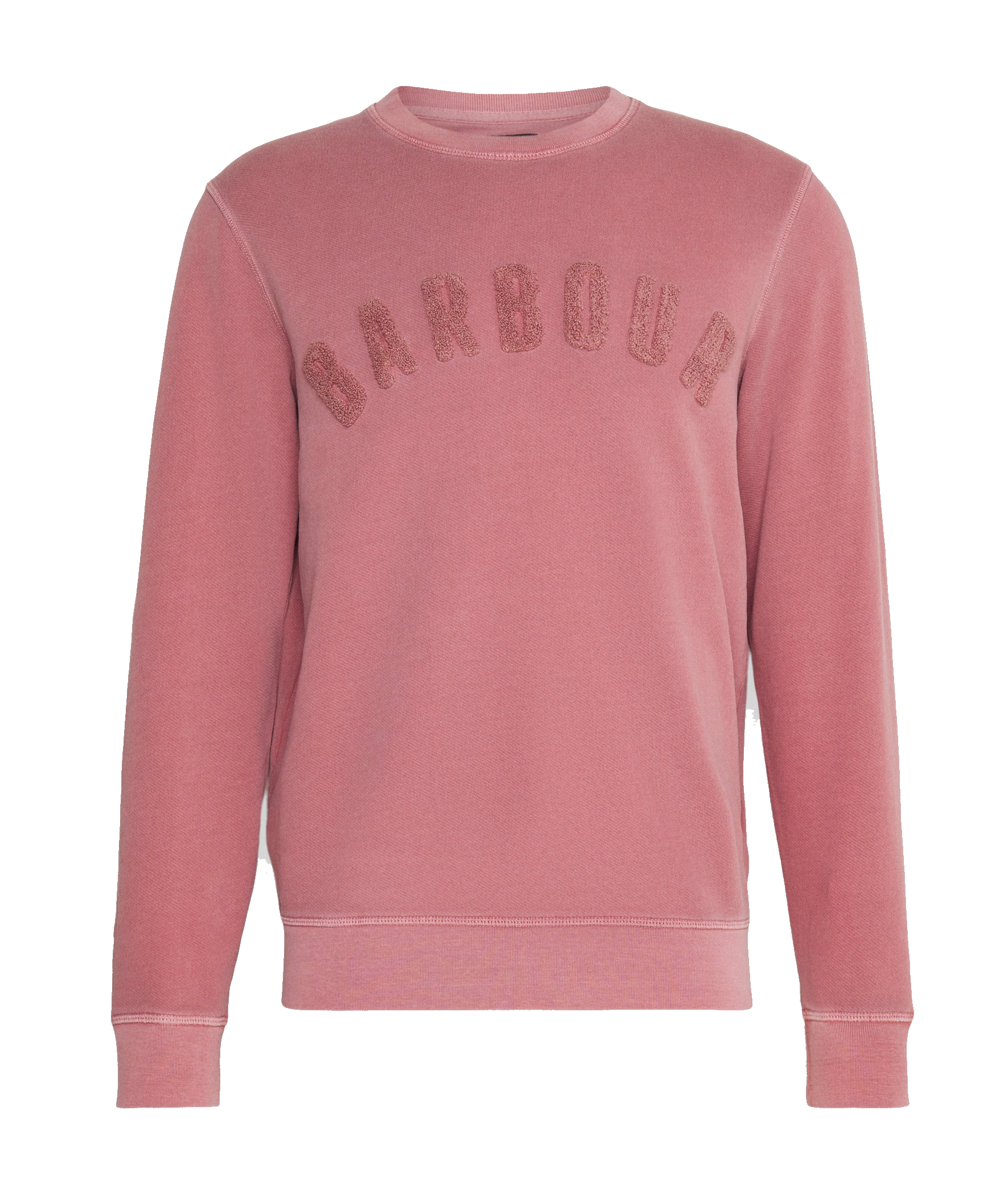 Barbour Washed Prep Logo Crew Neck Faded Pink