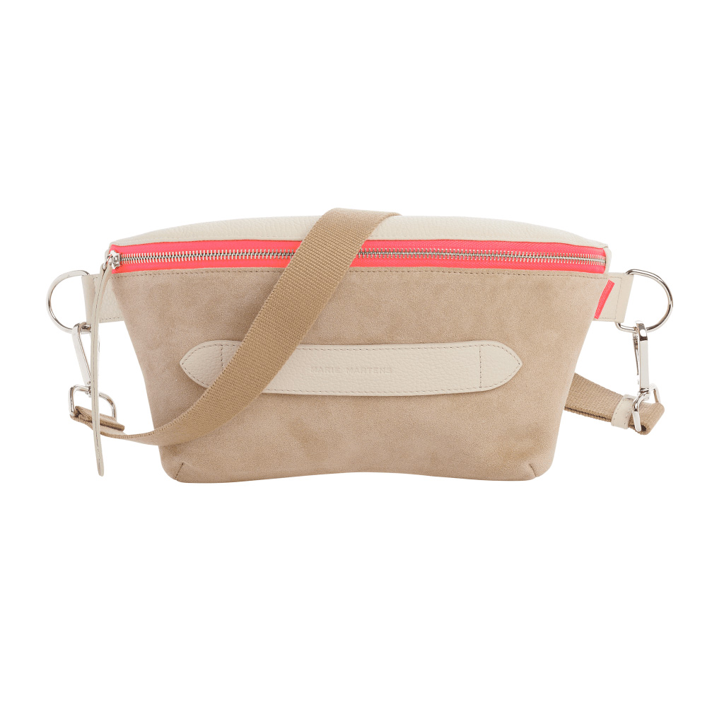 Neufmille XL Belt Bag Beige Cream Suede