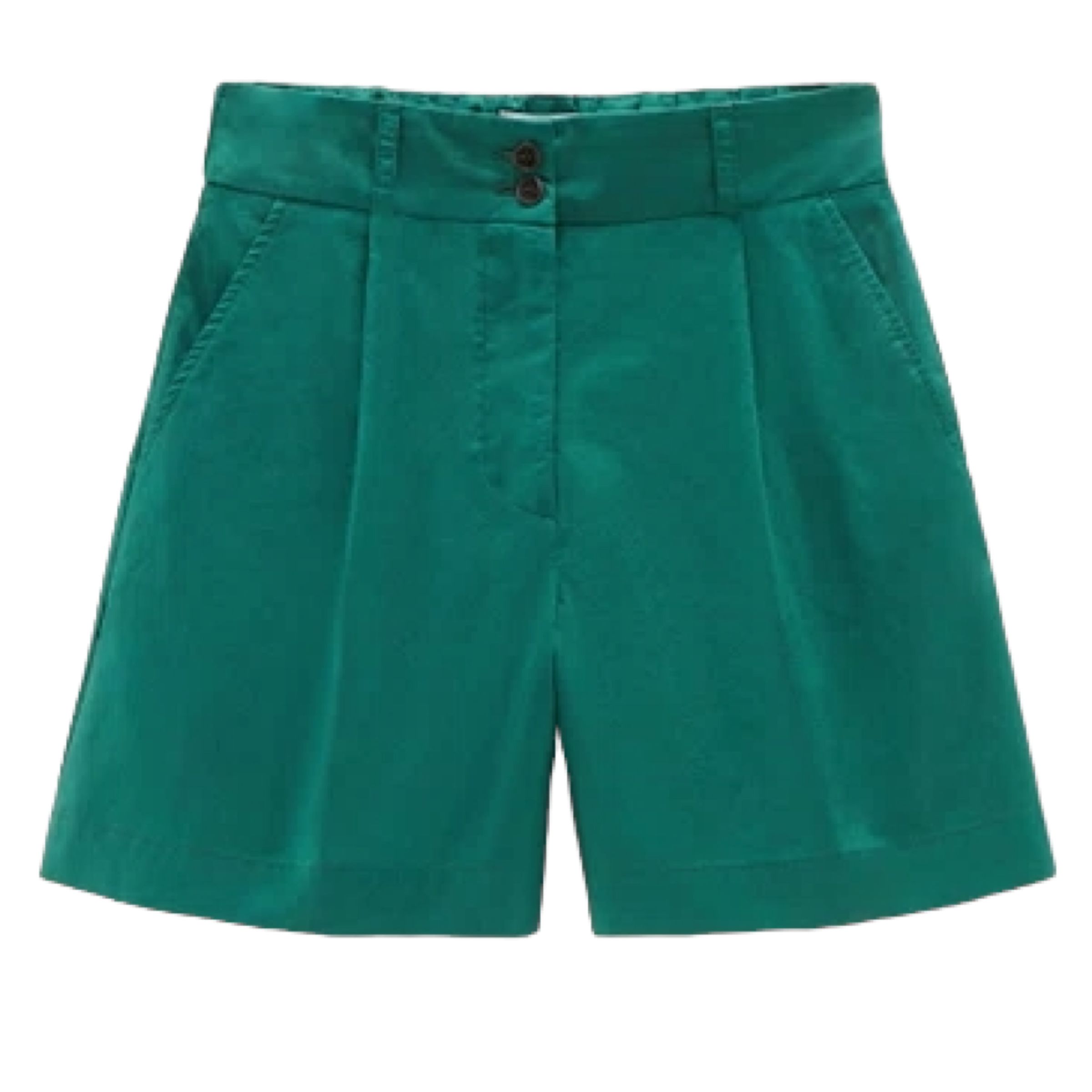 Pure Purgon Poplin shorts Woman Evergreen