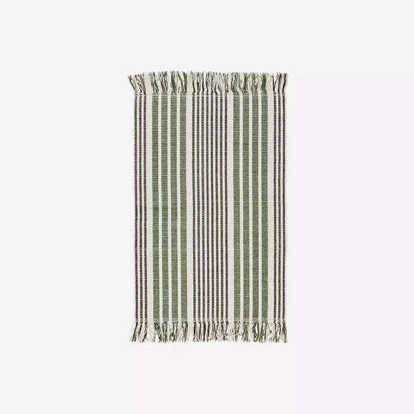 Striped Cotton Bath Mat