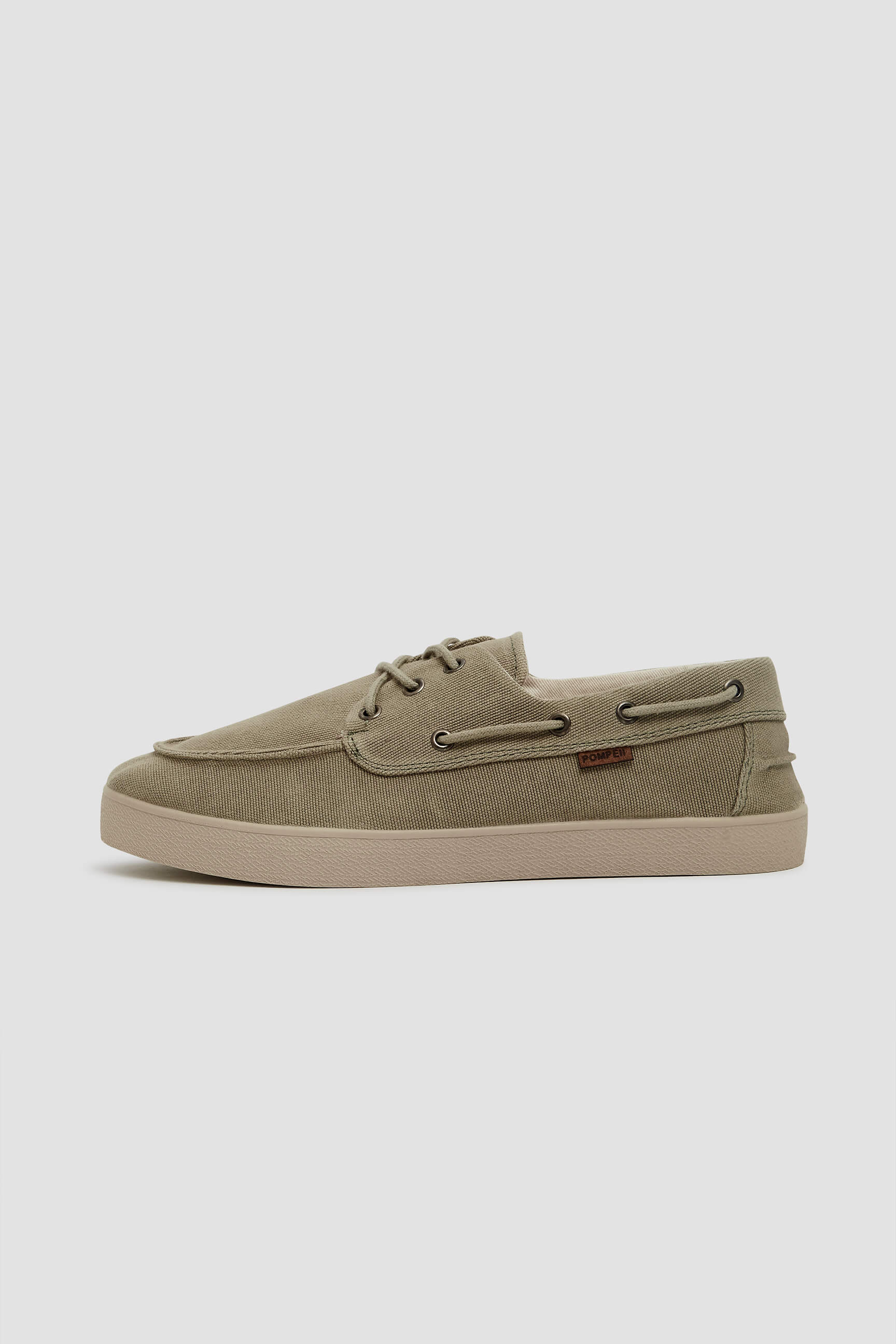 Petra Canvas Boat Shoes - Khaki