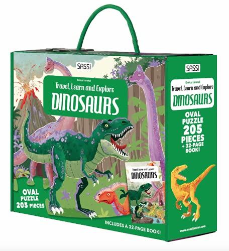 Travel Learn Explore: Dinosaurs Book & Jigsaw