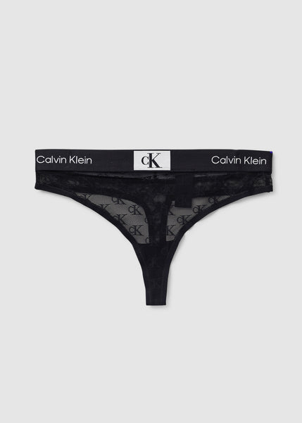 Womens 1996 Logo Lace Thong In Black