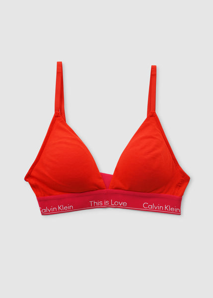 Women's This Is Love Triangle Bra In Cherry Tomato