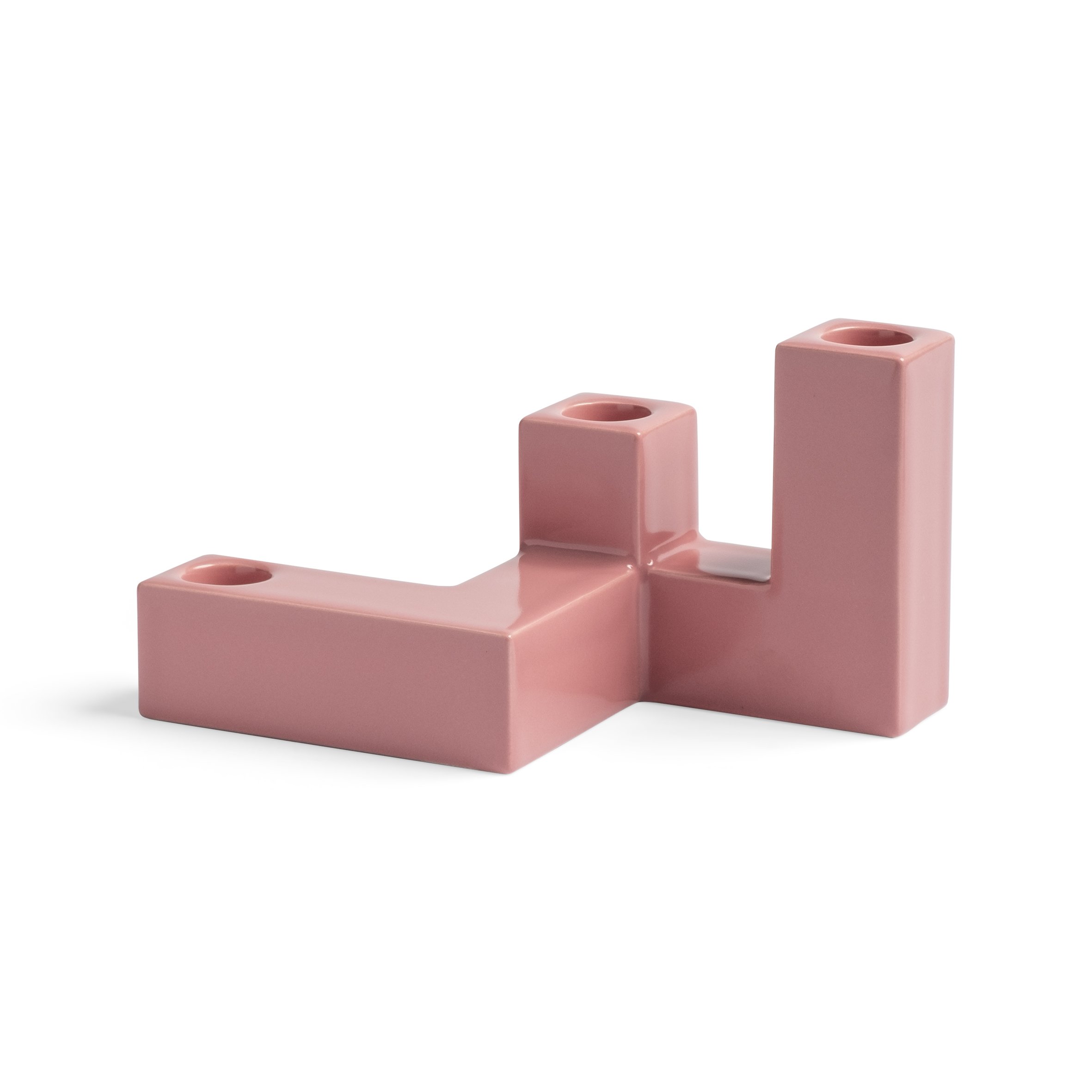 Pink Tube Candle Holder
