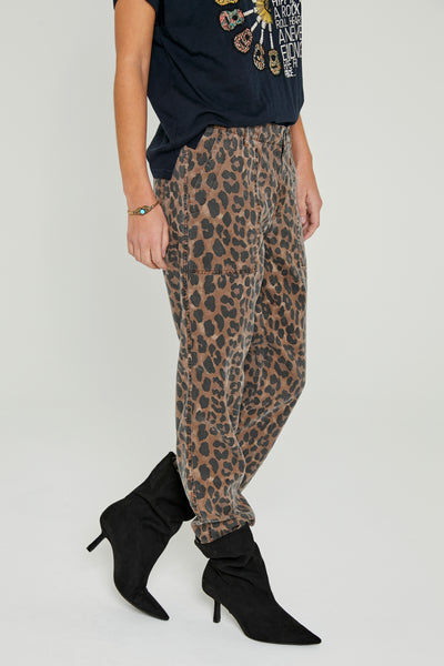 Leopard Casta Straight Trousers