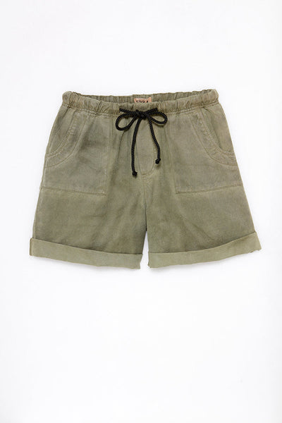 Khaki Selena Lyocell Shorts