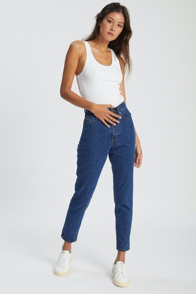 Retro Blue Nora Tapered Womens Jeans