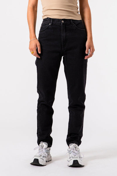 Retro Black Nora Tapered Womens Jeans