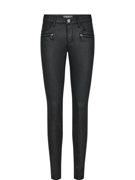 Black Charlie Coated Zip Pocket Jeans