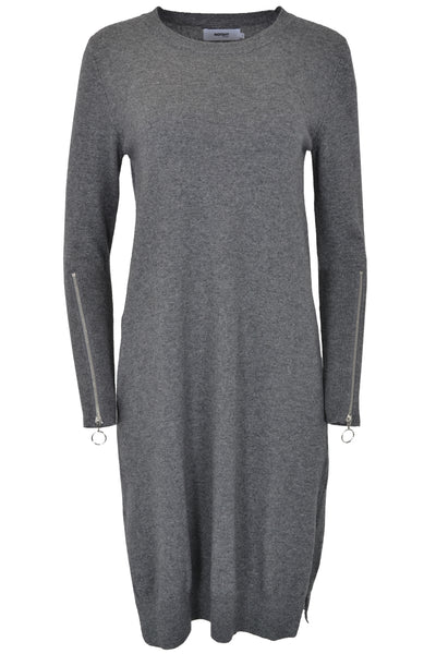 Anthracite Seraphine Zip Sleeves Sweater Dress