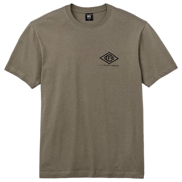 Filson Short Sleeve Pioneer Graphic T-Shirt Stone/Fishing Tourney - M
