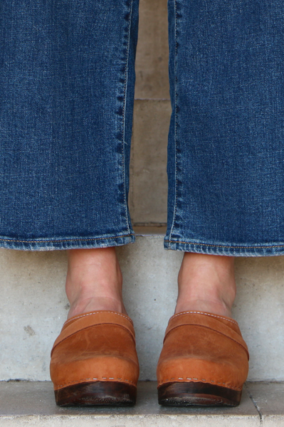 Classic Brown Oiled Clogs