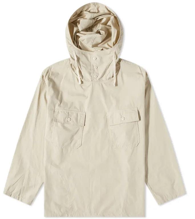 Cagoule Overshirt Beige Superfine Poplin