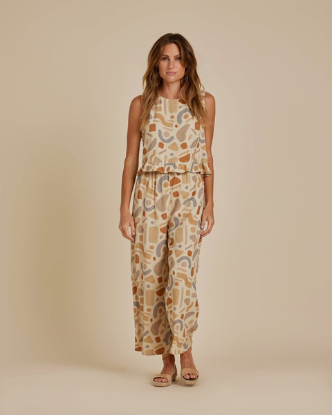 Oceanside Abstract Wide Leg Pants