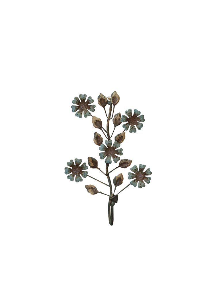 Chehoma Greenish Metal Hanger w/Flowers