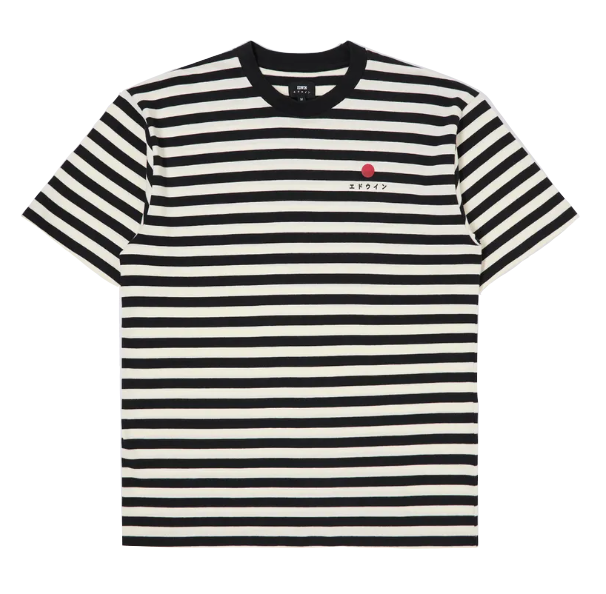 Basic Stripe Short-Sleeved T-Shirt (Black)