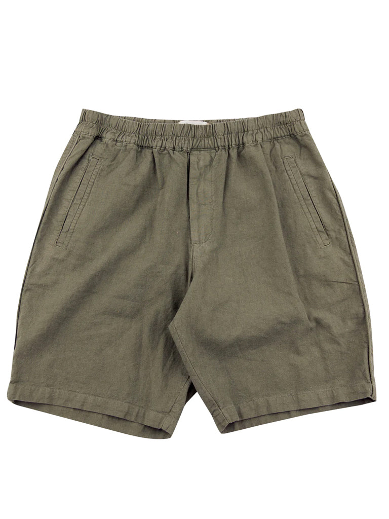 Cotton Linen Short In Olive