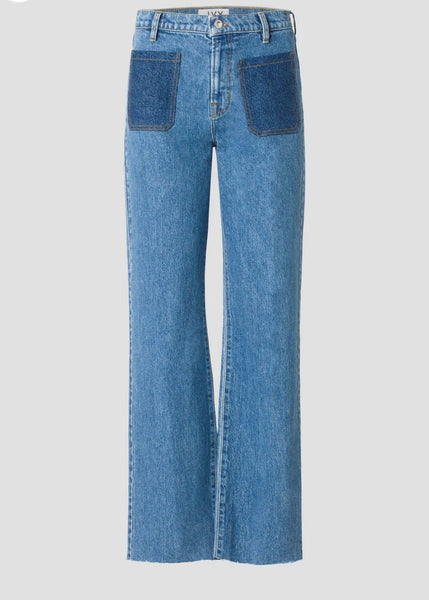 Ivy Copenhagen Denim Blue Mia 70s Combi Jeans
