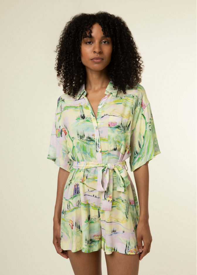 Frnch Ulla Painted Playsuit