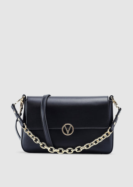 Womens July V Logo Fold Shoulder Bag In Black