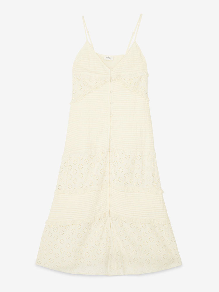 Ottod'Ame  Vanilla Broderie Anglaise Dress 