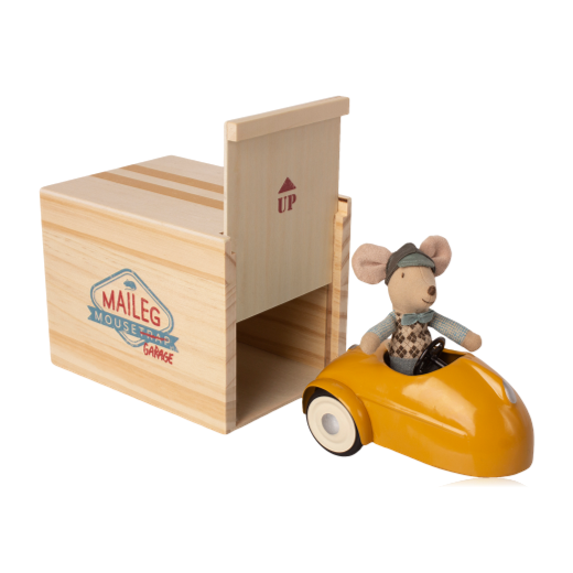 Mouse Car With Garage Yellow