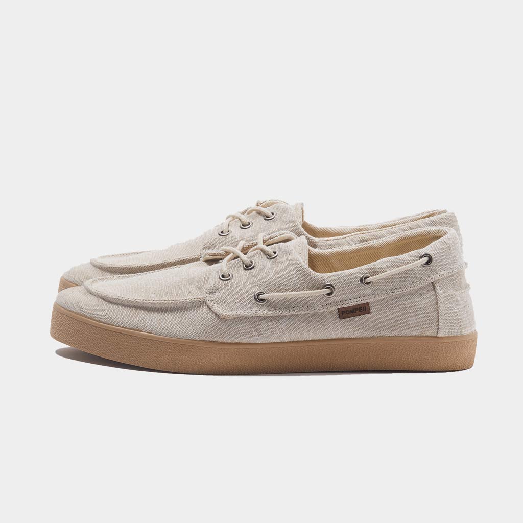 Petra Canvas Boat Shoes - Taupe