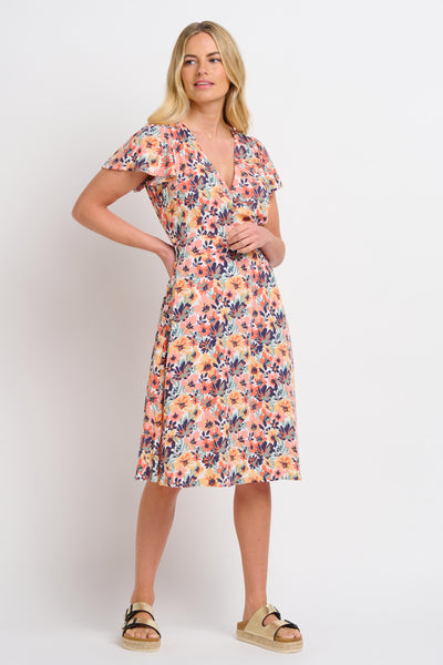 Summer Blooms Wrap Dress