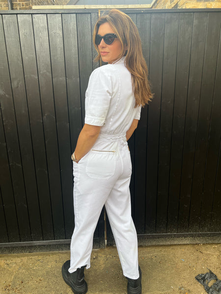 Indie S/s Jumpsuit - White