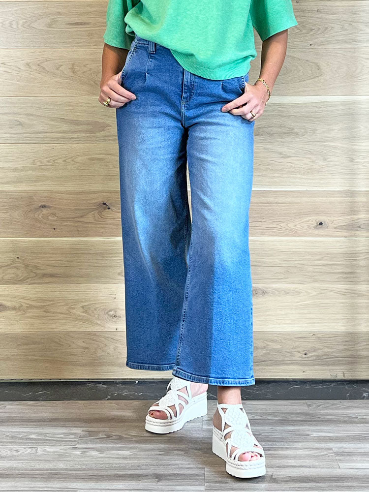 b.young Light Blue Bykato Bylisa Cropped Jeans