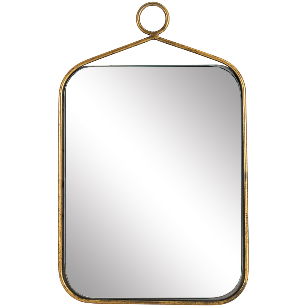 Grand Illusions Antique Brass Hanging Mirror