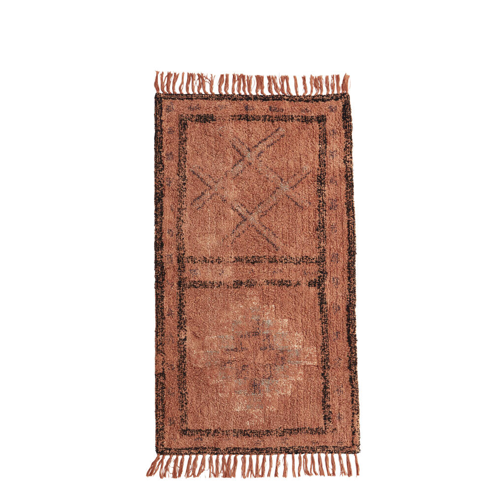 Hand Tufted Cotton Rug Umber Orange