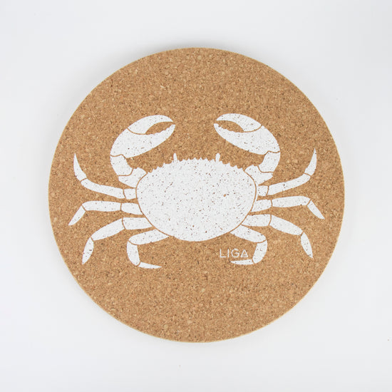 LIGA Cork Placemat Crab White