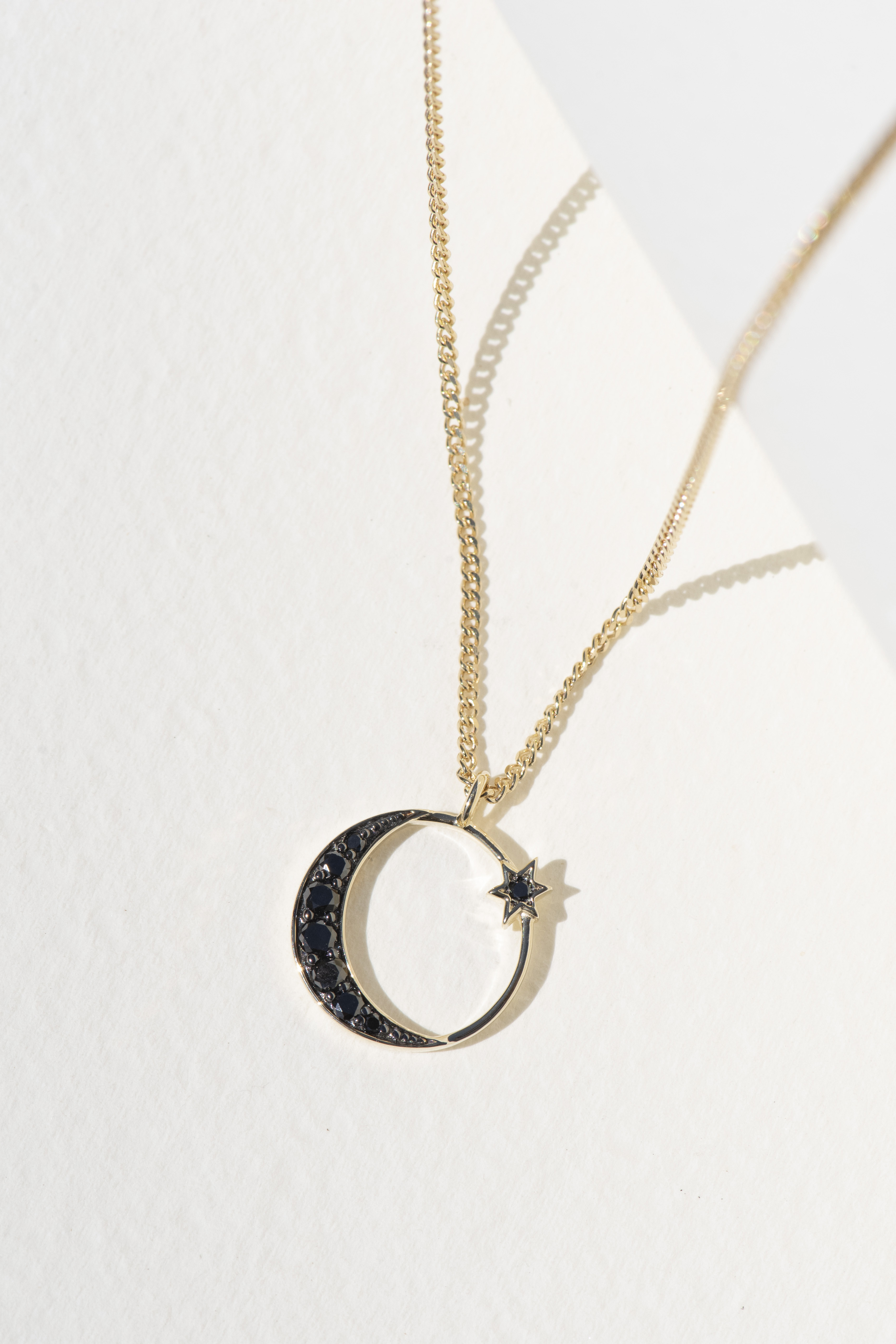 Celestia Black Diamond Gold Necklace