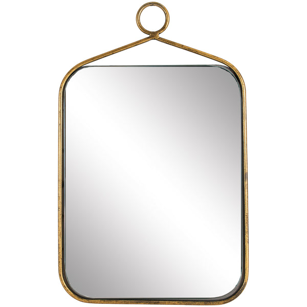 Antique Brass Rectangular Hanging Mirror