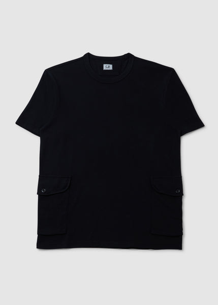 C.p. Company Men's 20/1 Jersey Side Pockets T-shirt In Black