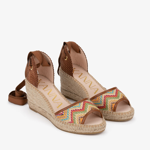 Multi Ania Zig Zag Wedge Shoes