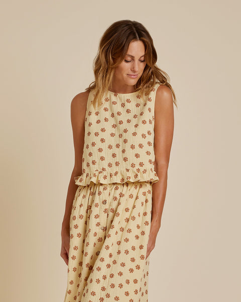 Oceanside Lemon Daisies Top